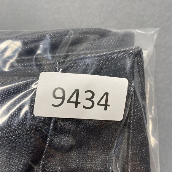 GS115 Jeans Mens 38 Gray Straight Leg Whiskered Denim Embroidered Back Pockets - Picture 13 of 13